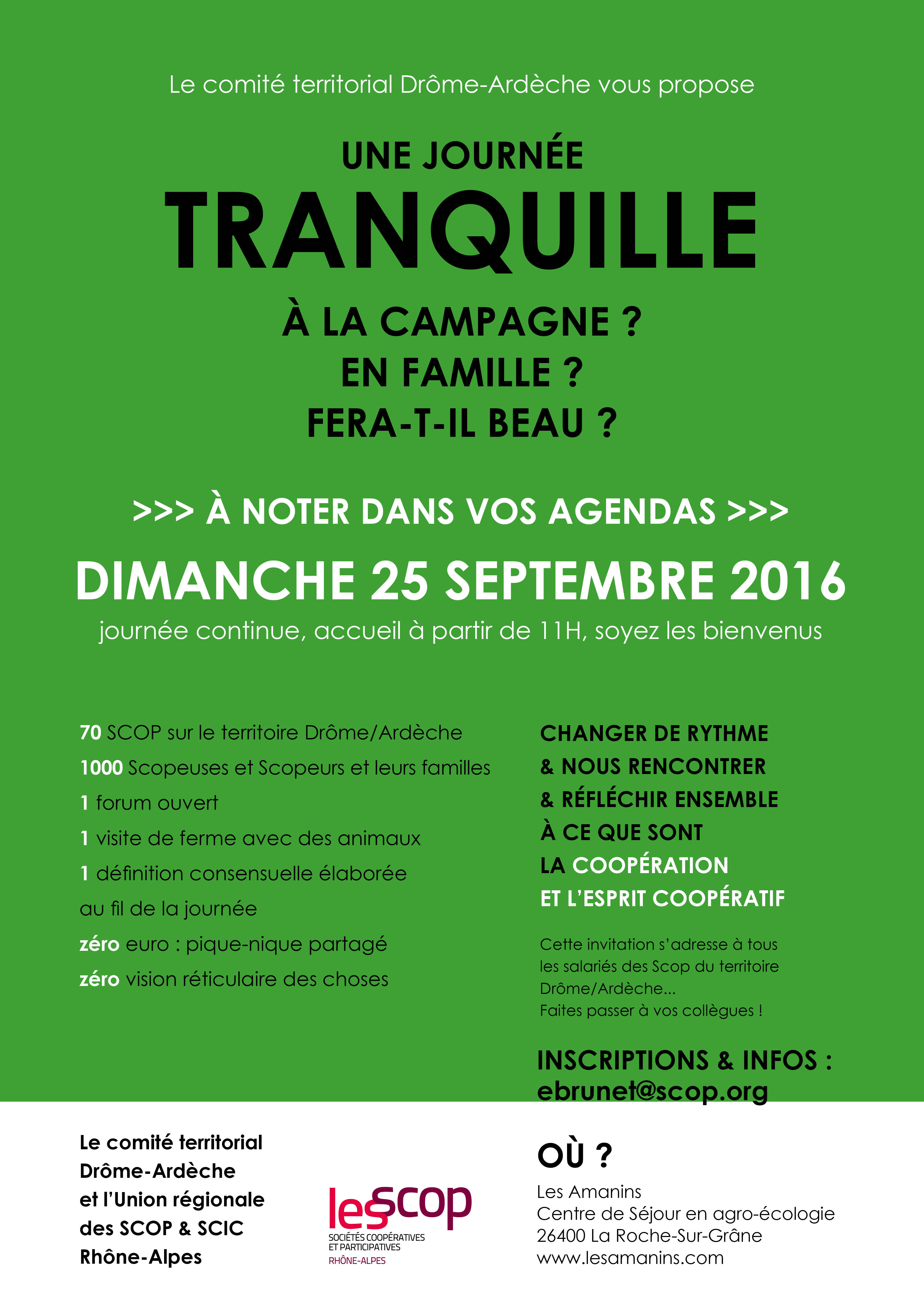 À noter dans vos agendas