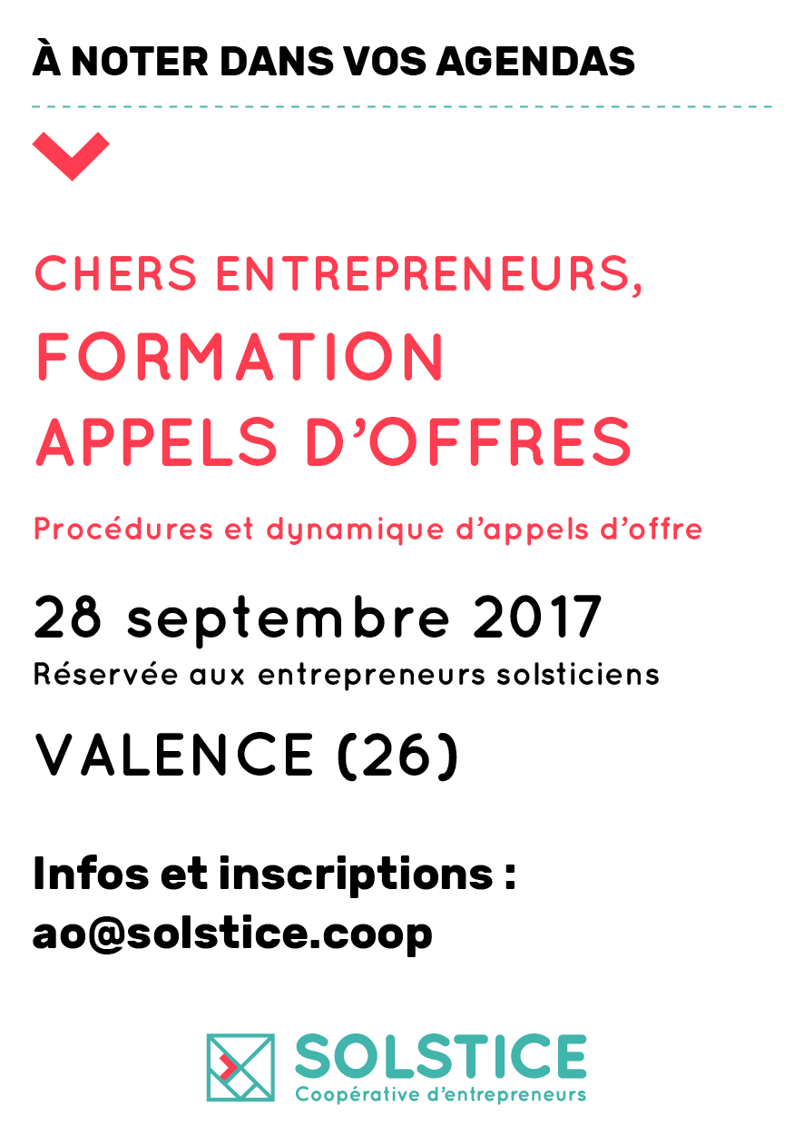 Formation Appels d'offres Solsticiens seulement